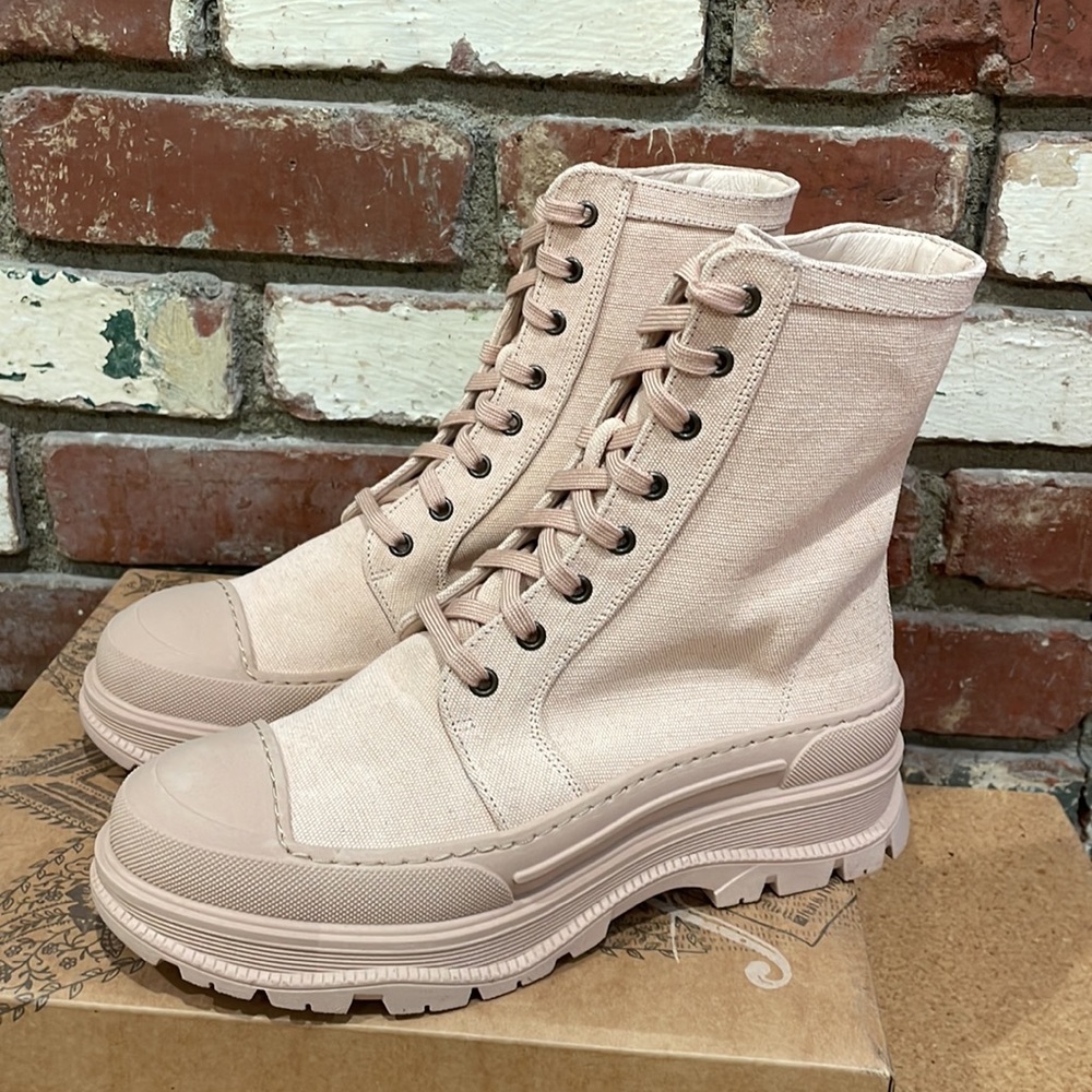 ⭐NWB⭐Free People - Camp Out Canvas Combat Boot size 39 - Picture 11 of 14